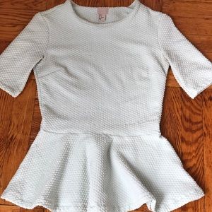 Pistachio peplum blouse